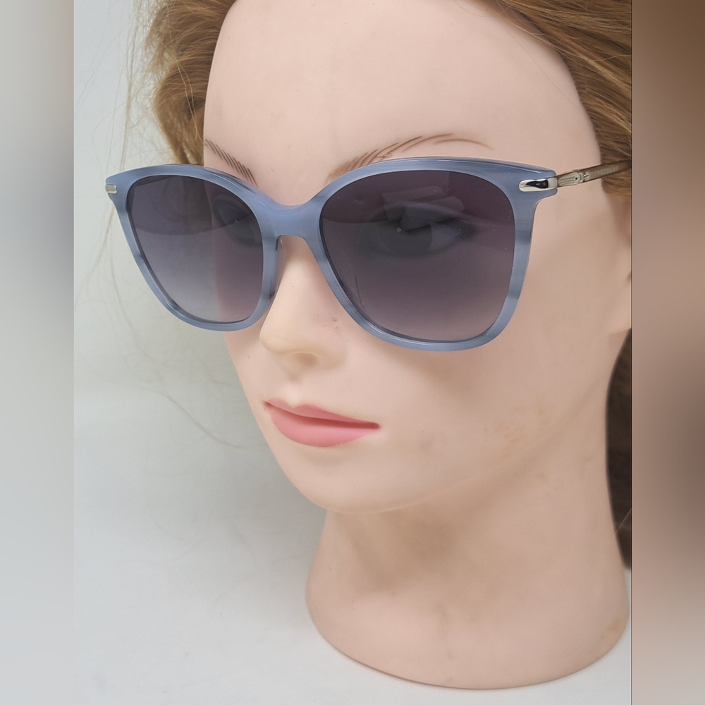 Longchamp Women's Sunglasses Marble Blue Gradient Square LO660S 421 54-17-140 - Picture 6 of 16
